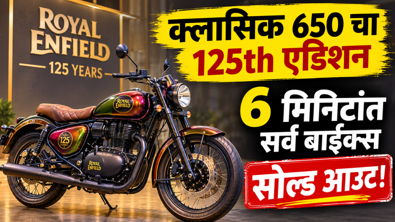 रॉयल एनफिल्ड क्लासिक 650 च्या 125th Anniversary Edition ला जबरदस्त प्रतिसाद! अवघ्या 6 मिनिटांत सर्व बाईक्स सोल्ड आउट