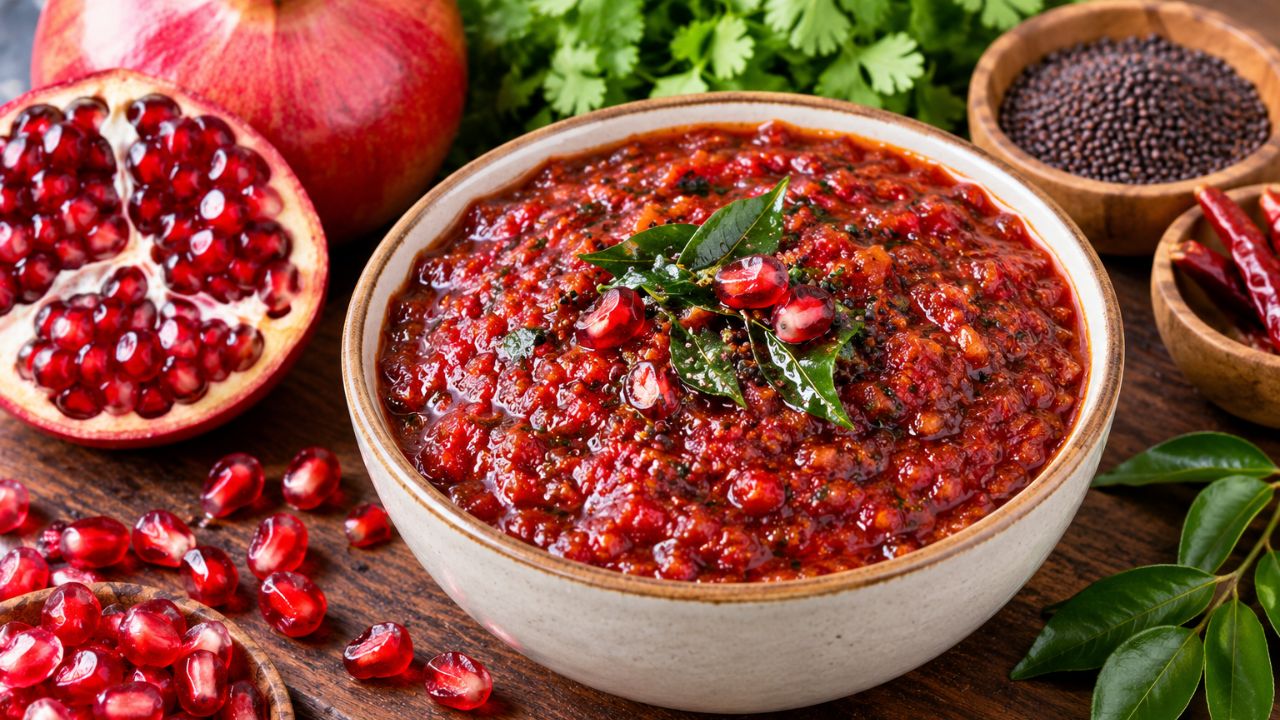 Pomegranate Chutney: डाळिंबाच्या चटणीने वाढवा जेवणाची चव, नोट करून घ्या १० मिनिटांमध्ये झटपट होणारी रेसिपी