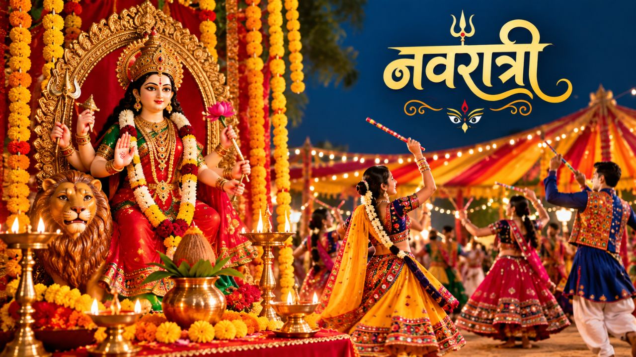 Navratri 2026: दुर्गे दुर्घट भारी तुजविण संसारी….! शारदीय नवरात्री उत्सवाच्या प्रियजनांना द्या मराठमोळ्या भक्तिमय शुभेच्छा