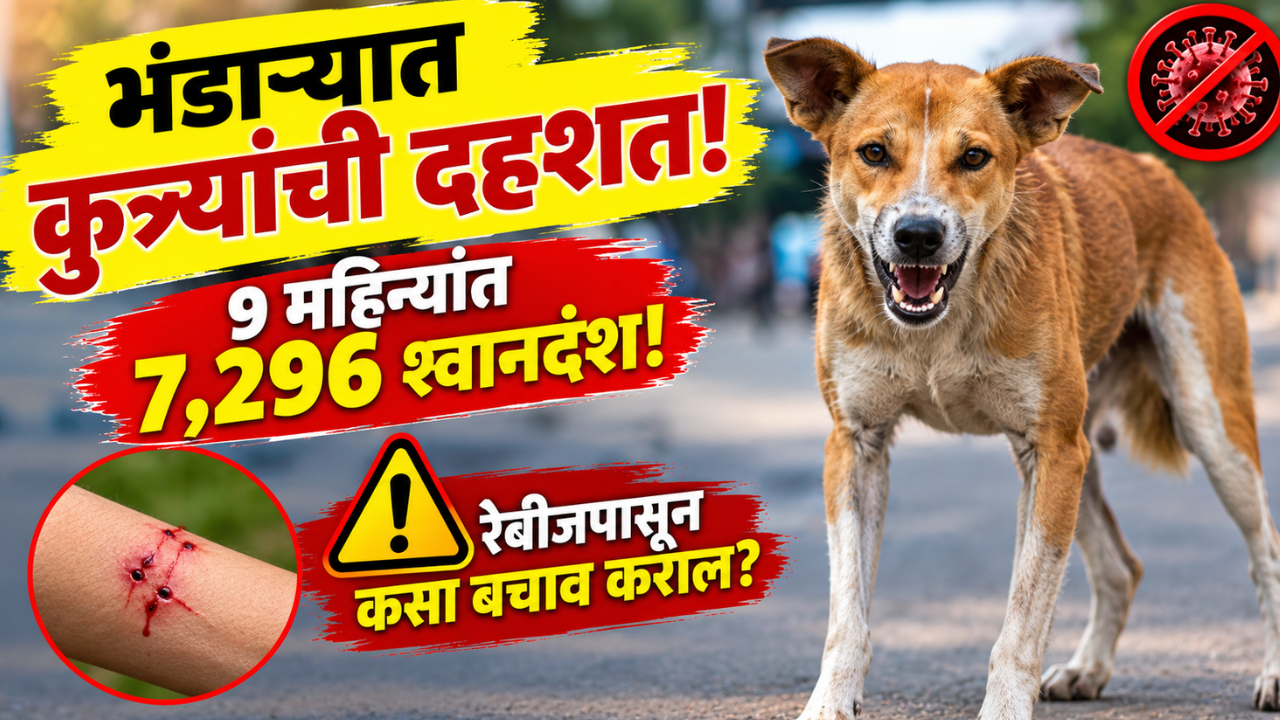 Bhandara News: भंडाऱ्यात ९ महिन्यांत ७,२९६ जणांना चावले कुत्र्यांनी! नागरिकांनी सतर्क राहणे गरजेचे