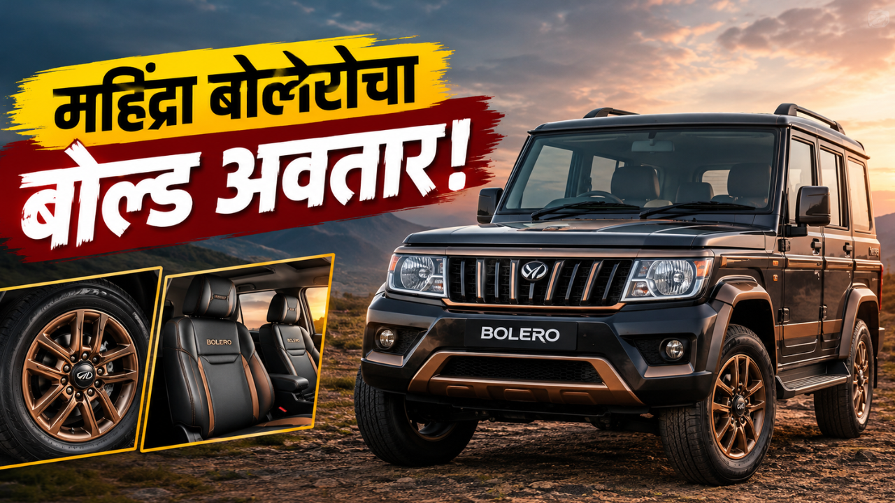 Mahindra Bolero Bold  एडिशन लाँच! ब्रॉन्झ अलॉय व्हील्स आणि प्रीमियम इंटिरियरचा नवा अंदाज सादर
