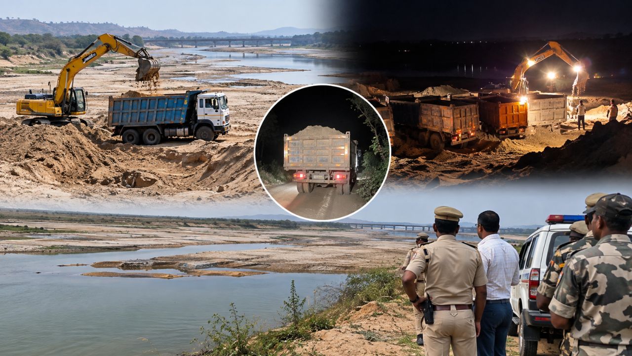 Solapur News: भीमा कोरडी; वाळूचोरांचा डल्ला! रात्री अवैध वाळू उपसा-वाहतूक; महसूल, पोलिस यंत्रणेच्या कारवाईवर प्रश्न