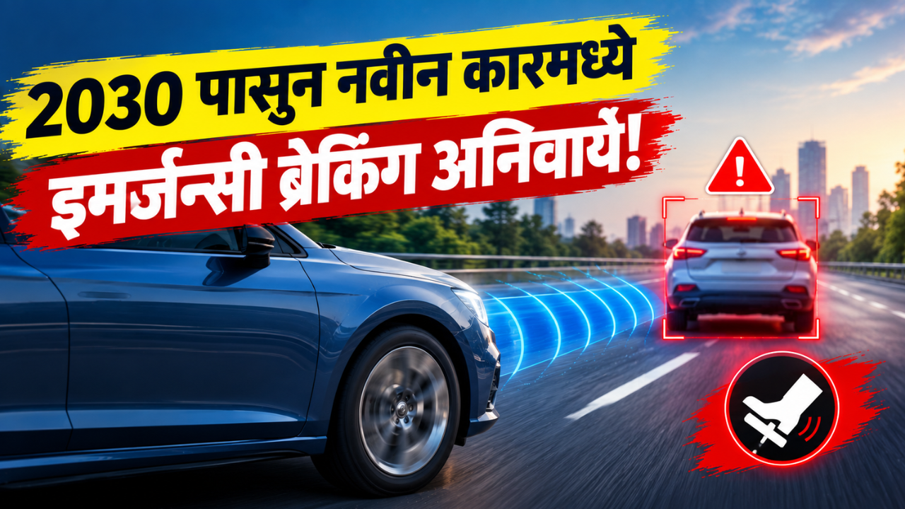 2030 पासून नवीन कारमध्ये इमर्जन्सी ब्रेकिंग कंपल्सरी होणार? सरकारचा मोठा प्रस्ताव! जाणून घ्या सविस्तरपणे