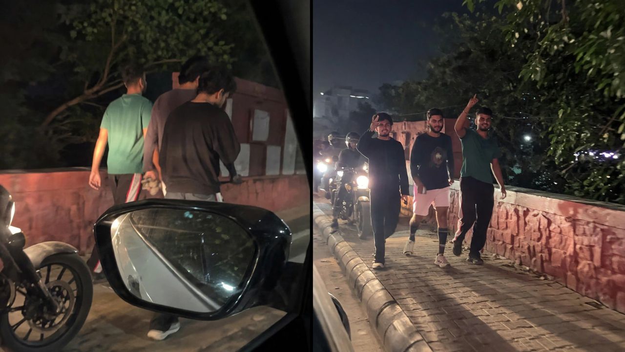 Viral Video: फुटपाथवर बाईक चालवण्याचा माज उतरवला! तीन तरुणांनी बायकर्सना शिकवला नागरी शिस्तीचा धडा