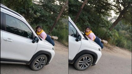 Meerut Viral Video: नवऱ्याला गर्लफ्रेंड सोबत पकडलं, बायको बोनेटवर लटकली! मेरठमधला थरारक व्हिडीओ व्हायरल