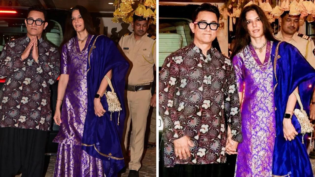 61 व्या वर्षी आमिर खानने तिसरं लग्न केल्यानंतर पत्नी गौरी स्प्रॅटसोबत पहिल्यांदाच करवा चौथ साजरा केला आहे. त्याचे काही फोटो सोशल मीडियावर व्हायरल होत आहेत.