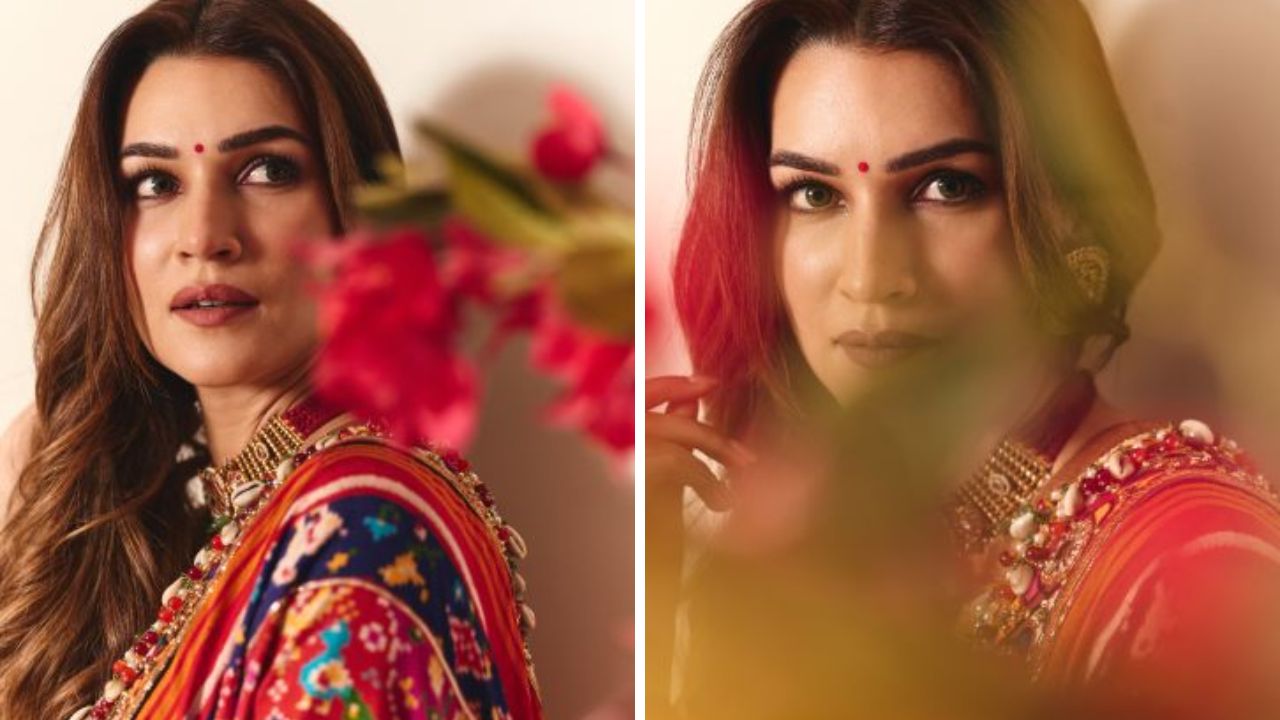 या लूकमध्ये अभिनेत्रीचे डोळे खूप सुंदर दिसत आहेत, तर केस आणि लिपस्टिकने एक सौम्य आणि साधा लूक तयार केला.पटोला प्रिंटपासून ते सूक्ष्म तपशिलांपर्यंत, याच गोष्टींमुळे हा पोशाख आकर्षक दिसत आहे.