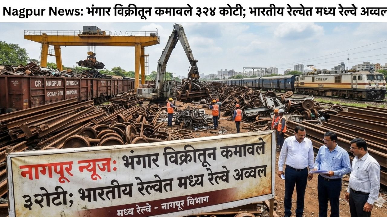 Nagpur News : भंगार विक्रीतून कमावले ३२४ कोटी; भारतीय रेल्वेत मध्य रेल्वे अव्वल