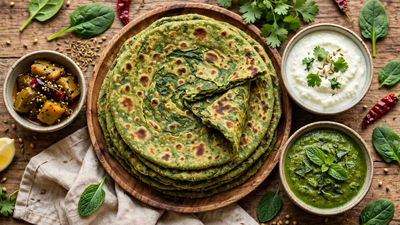 Palak Paratha: कंटाळवाणा नाश्त्याचा मेन्यू बदला; झटपट बनवा चविष्ट पालक-पनीर पराठे; सोपी रेसिपी एकदा वाचाच