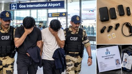 IIT भरती परीक्षेत कॉपी करण्यासाठी हायटेक जुगाड; गोवा विमानतळावर दोन ‘मुन्नाभाई’ अटकेत