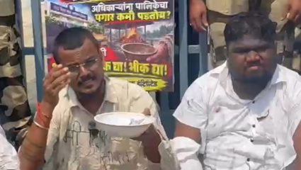वसई-विरार महापालिकेविरोधात मनसेचे ‘भीक मांगो’ आंदोलन;स्मशानभूमी कंत्राटातील कथित गैरव्यवहाराचा आरोप