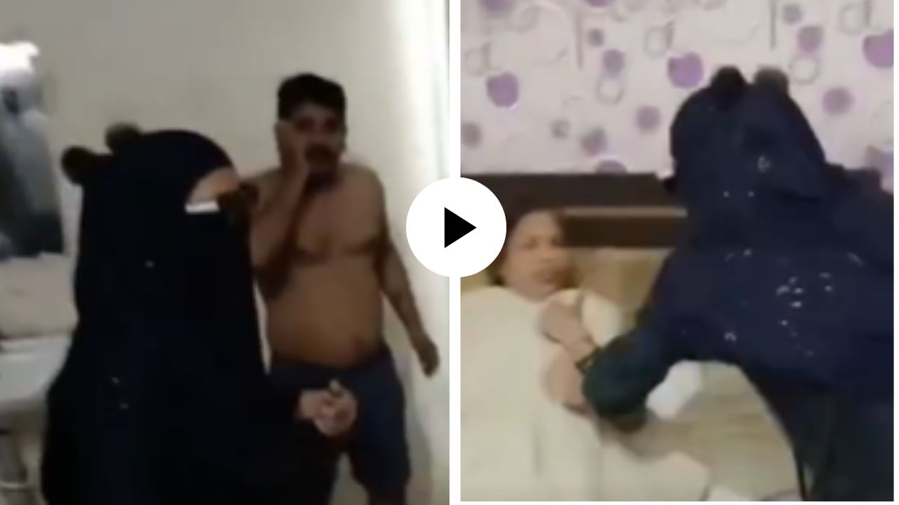 हॉटेलच्या बेडवर दुसऱ्या महिलेसोबत रंगेहात पकडला गेला पती, पत्नीने दोघांनाही धु-धु धुतले; घटनेचा Video Viral