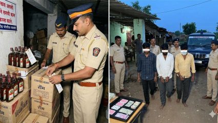 Daund News : पोलिसांची एकाच दिवशी धडक कारवाई; अवैध दारू विक्री आणि जुगार अड्ड्यावर छापा, ७ जणांवर गुन्हे दाखल