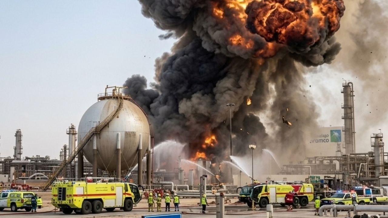 Middle East Breaking :जगाची धडधड वाढली,तेलाच्या बाजारात खळबळ ;रियादच्या Aramco वर हुथींचा हल्ला